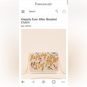 Happily Ever After beaded clutch - Francesca’s